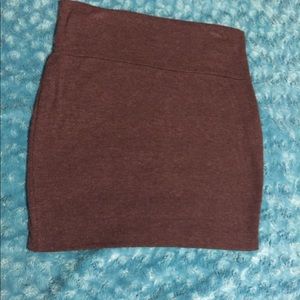 Grey cotton mini skirt